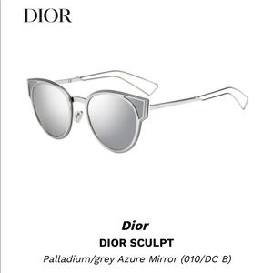 dior sculpt mirrored  silver sunglasses